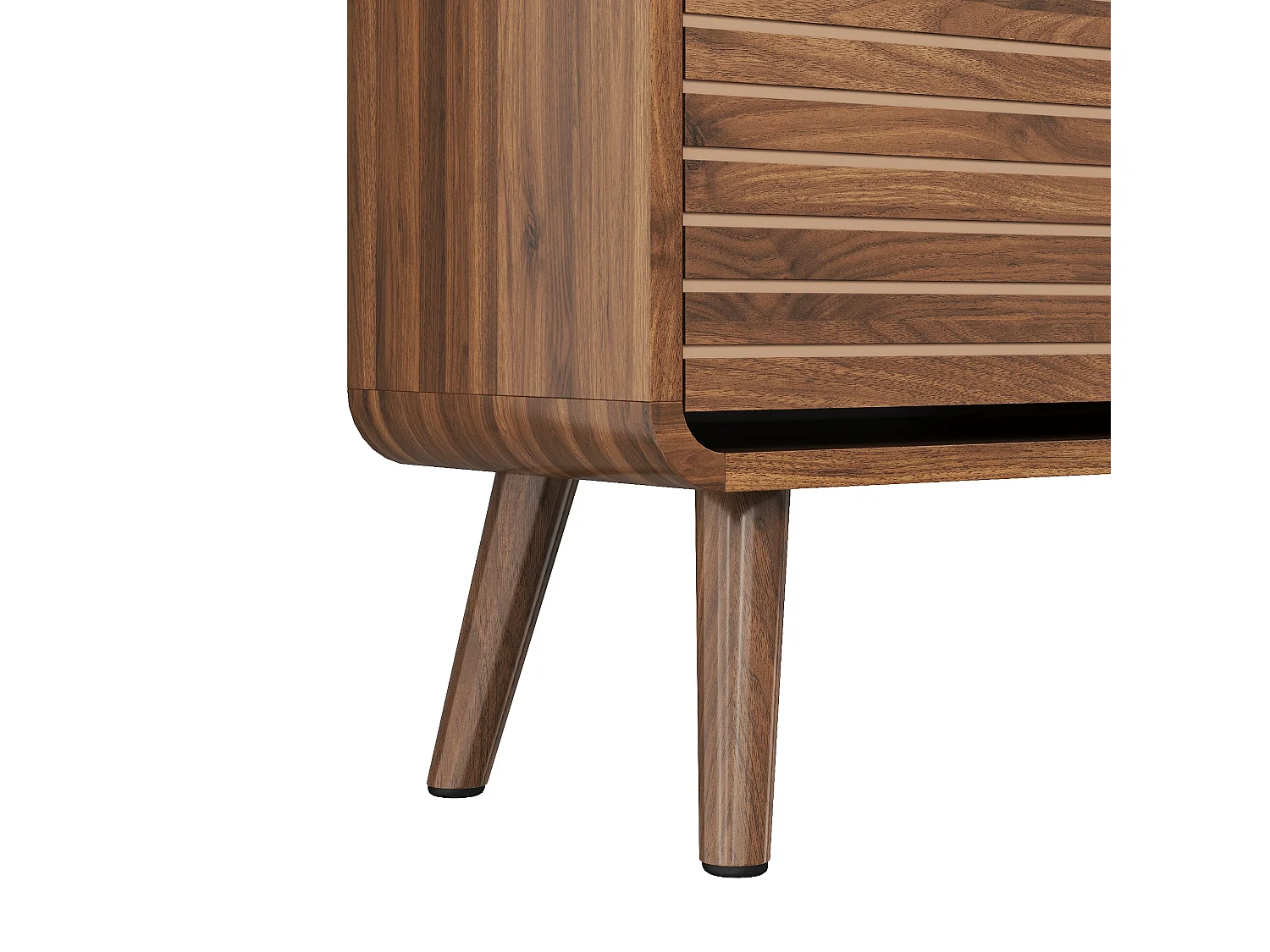 4-Tier Tipping Shoe Cabinet - 4 Drop-Down Doors - Ideal for Entryways or Hallways - Slatted Design - Brown