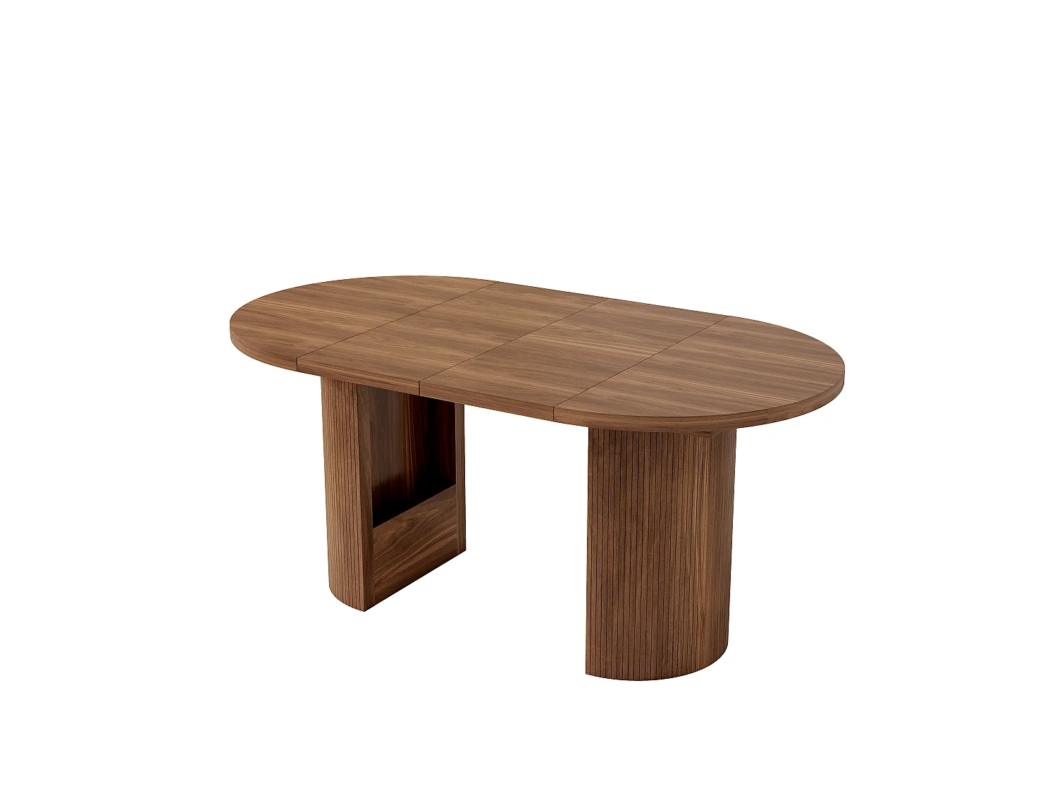 Table à manger extensible 90/125/160 x 90 cm - Capacité 4 à 8 personnes - Plateau épais - Style minimaliste - MDF - Marron
