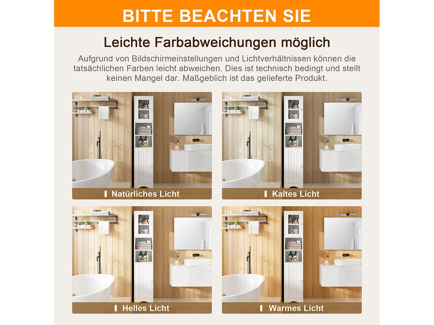Columna de baño altura 160cm - con puerta de vidrio, estantes ajustables y compartimentos de almacenamiento abiertos - Blanco
