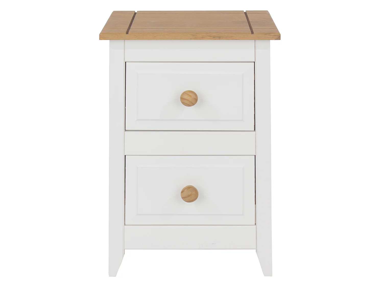 Pair of Capri Coastal 2-Drawer Petite Bedside Cabinets, White Finish, Set of 2