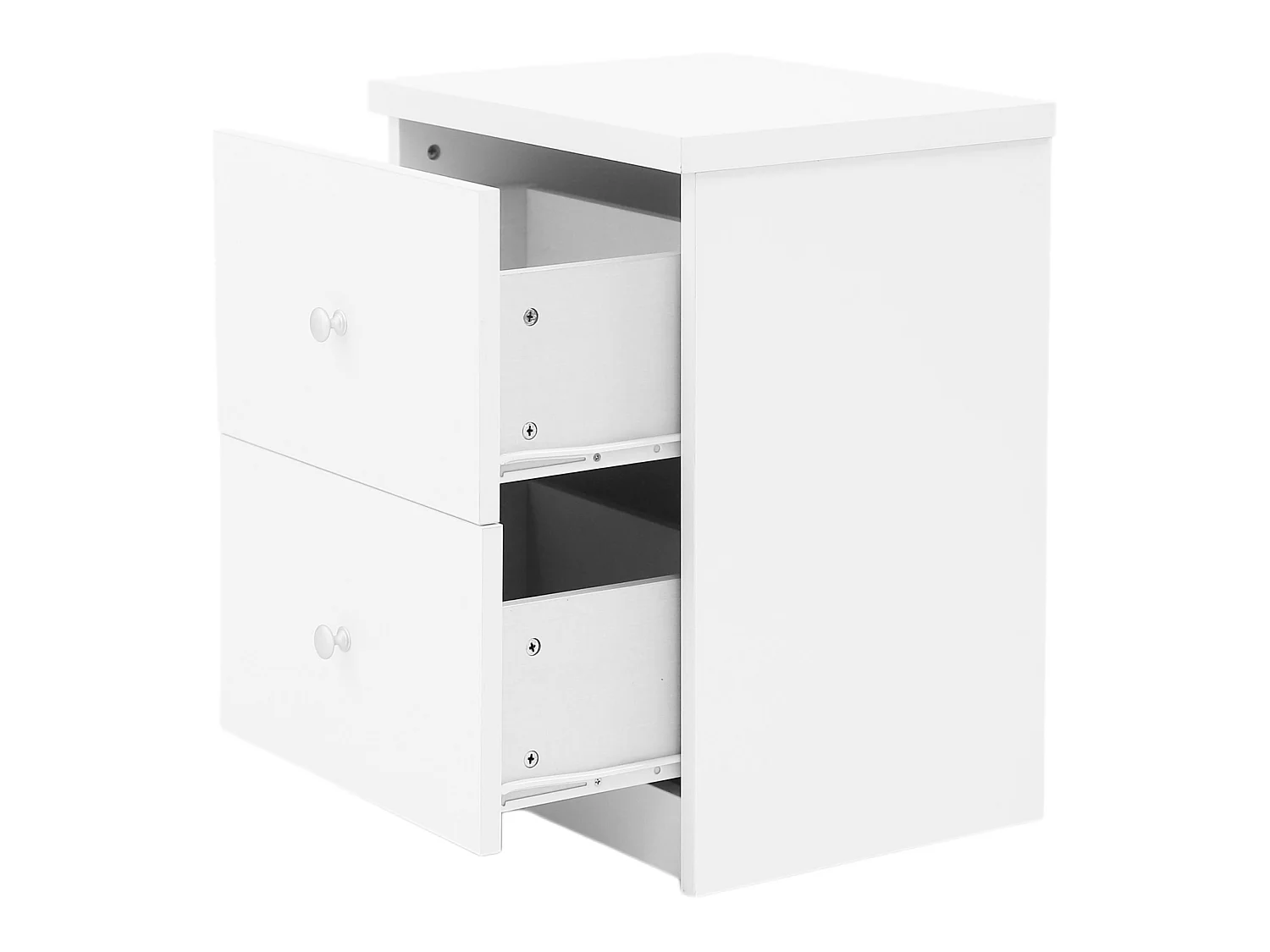 Pair of Freya 2-Drawer Modern Bedside Cabinet, Set of 2