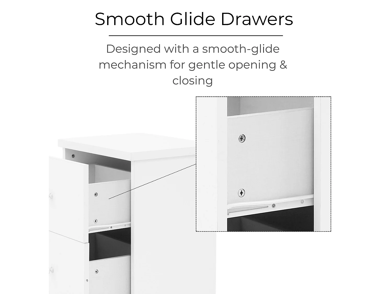 Freya 2-Drawer Modern Bedside Cabinet