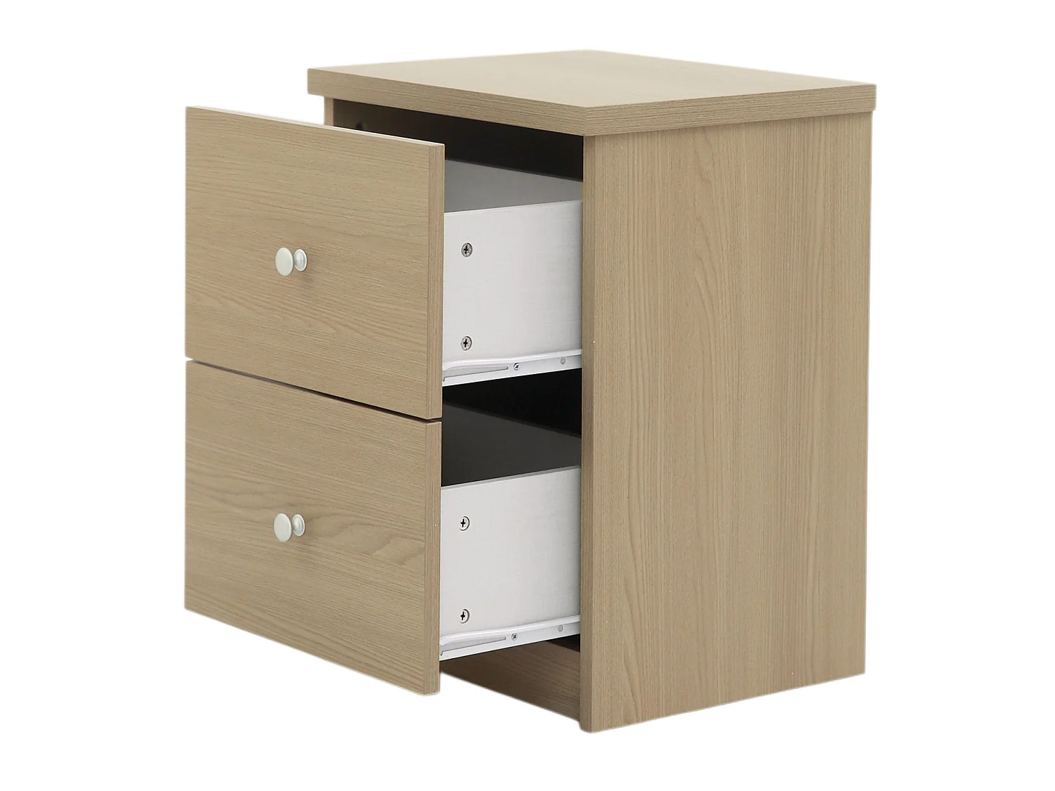 Pair of Freya 2-Drawer Modern Bedside Cabinet, Set of 2