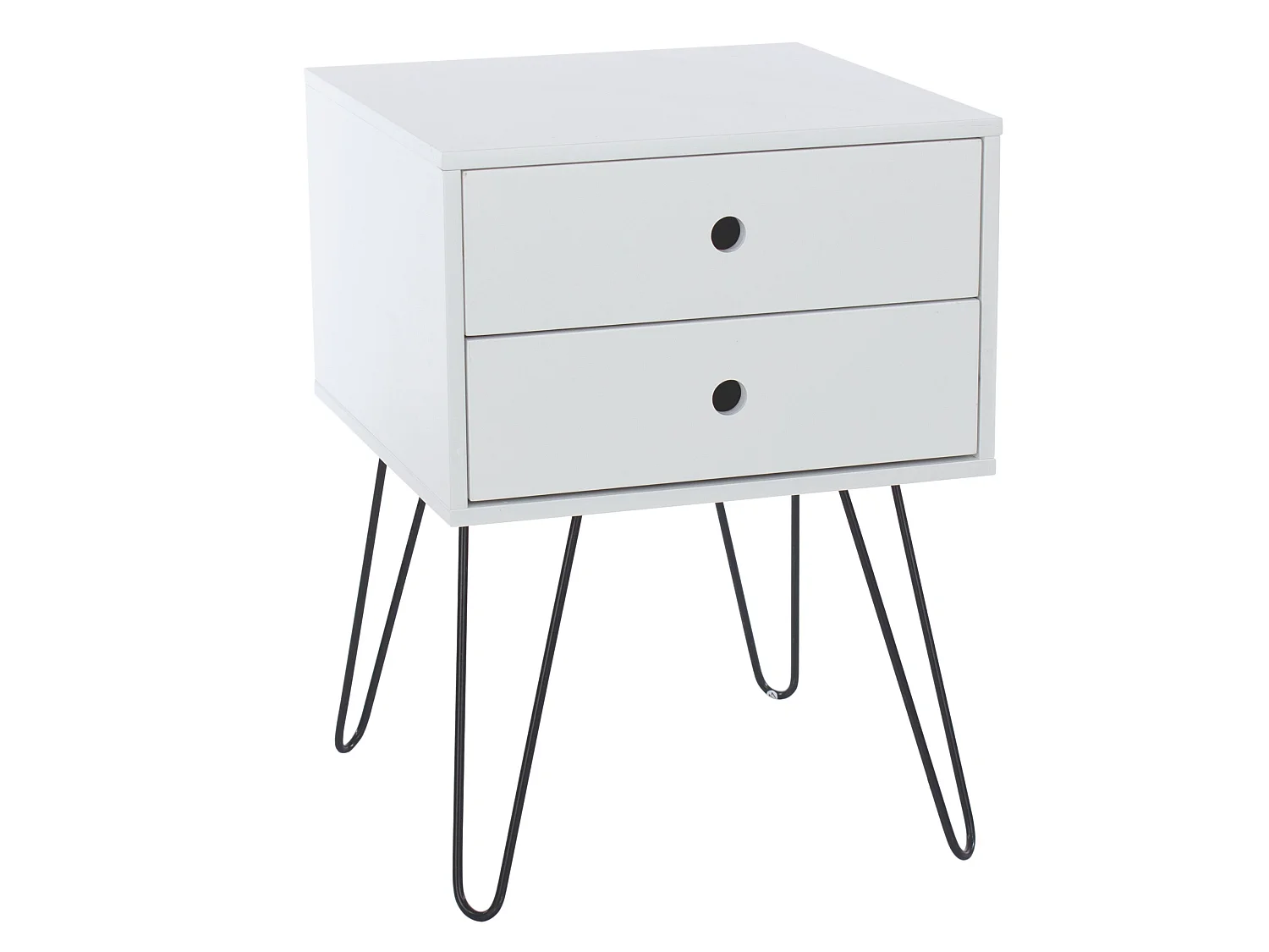 Telford, 2 Drawer Bedside Cabinet With Metal Legs, Pack Of 2