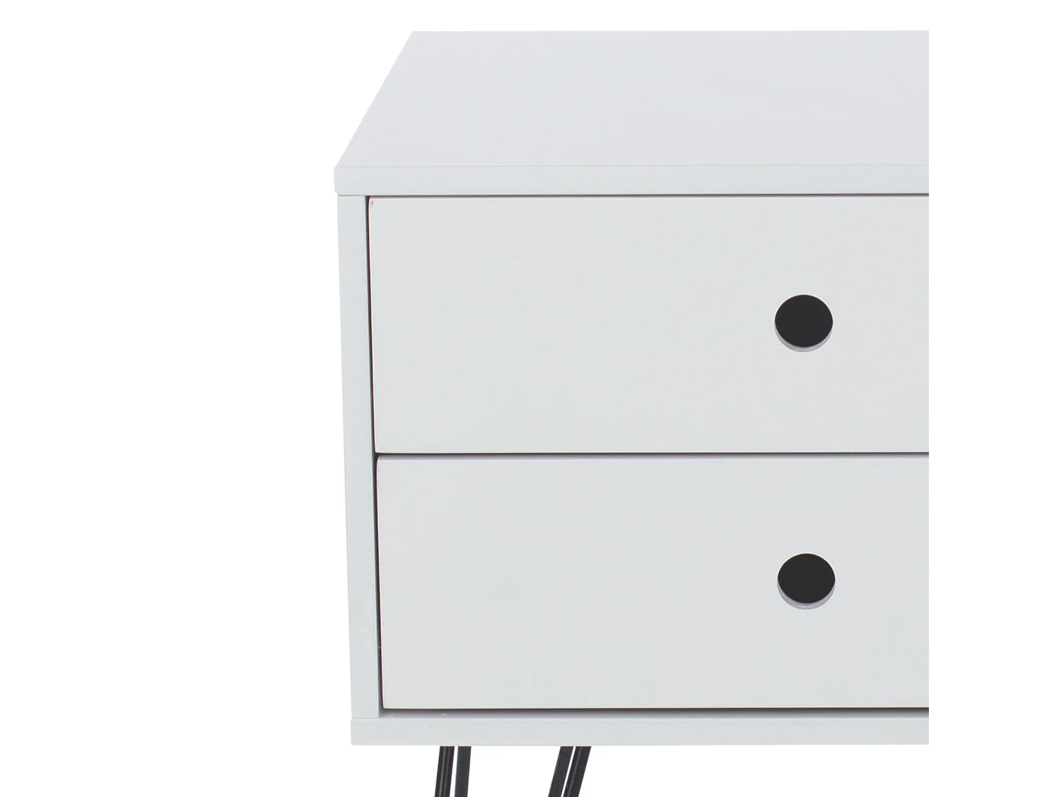 Telford, 2 Drawer Bedside Cabinet With Metal Legs, Pack Of 2
