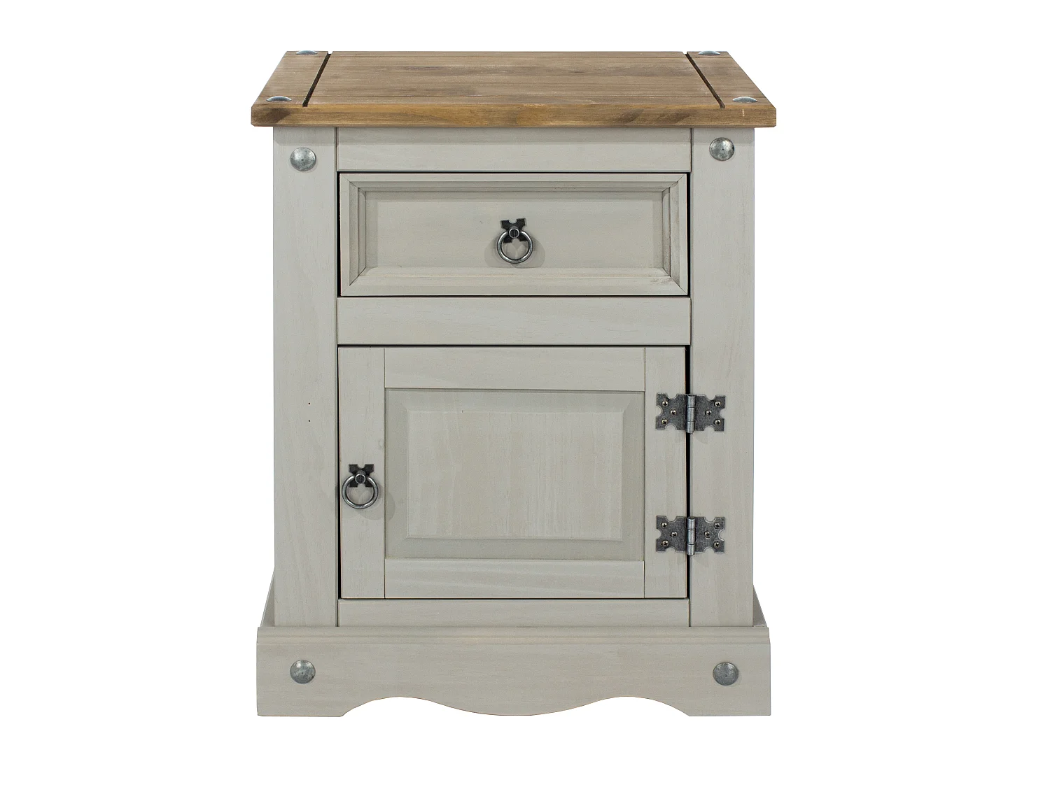 Pair of Corona 1 Door, 1 Drawer Bedside Cabinets, Set of 2