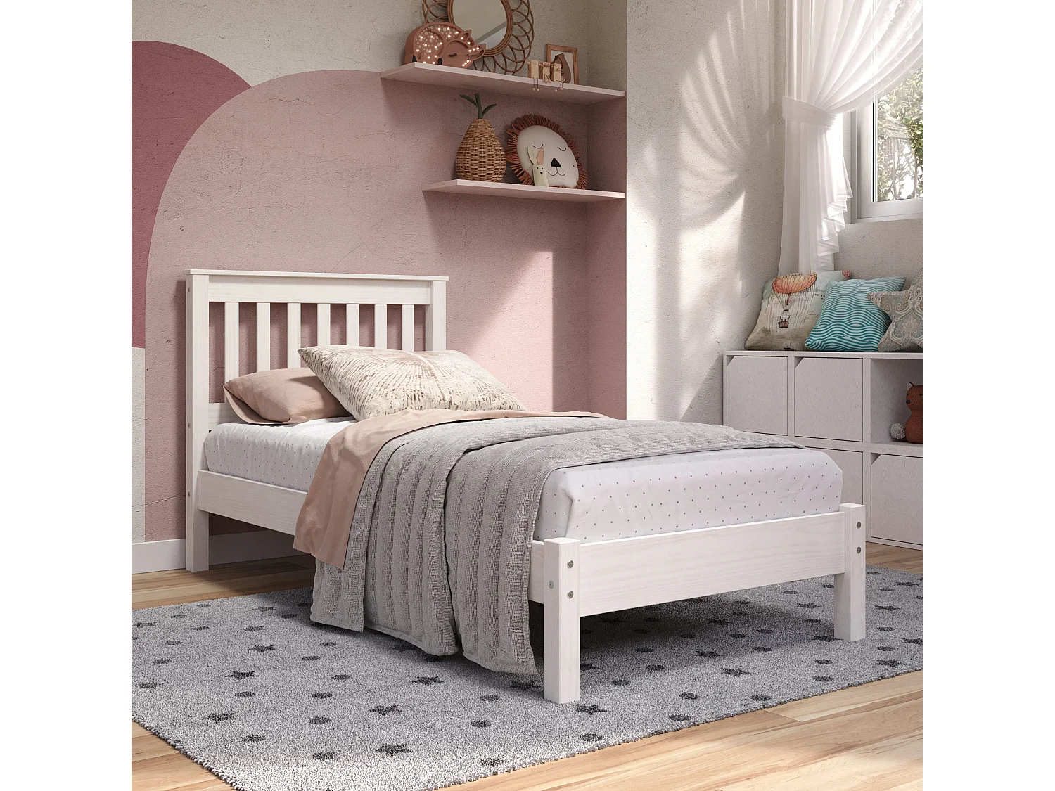 Corona Bed Frame with Slatted Headboard