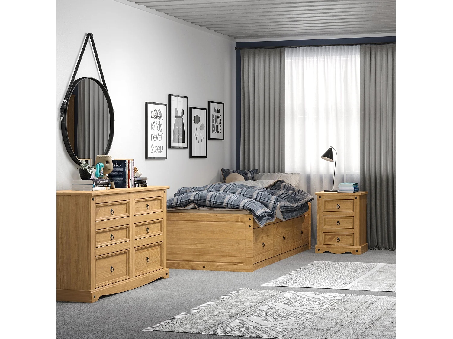 Corona 3-Drawer Storage Bed, UK Single Mattress Size