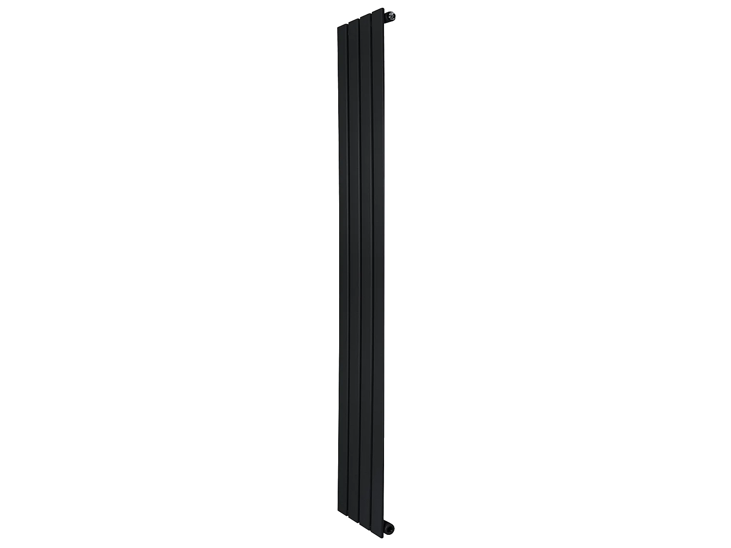 Flat enkeltsøyle-radiator - 1600 x 280 mm - Svart