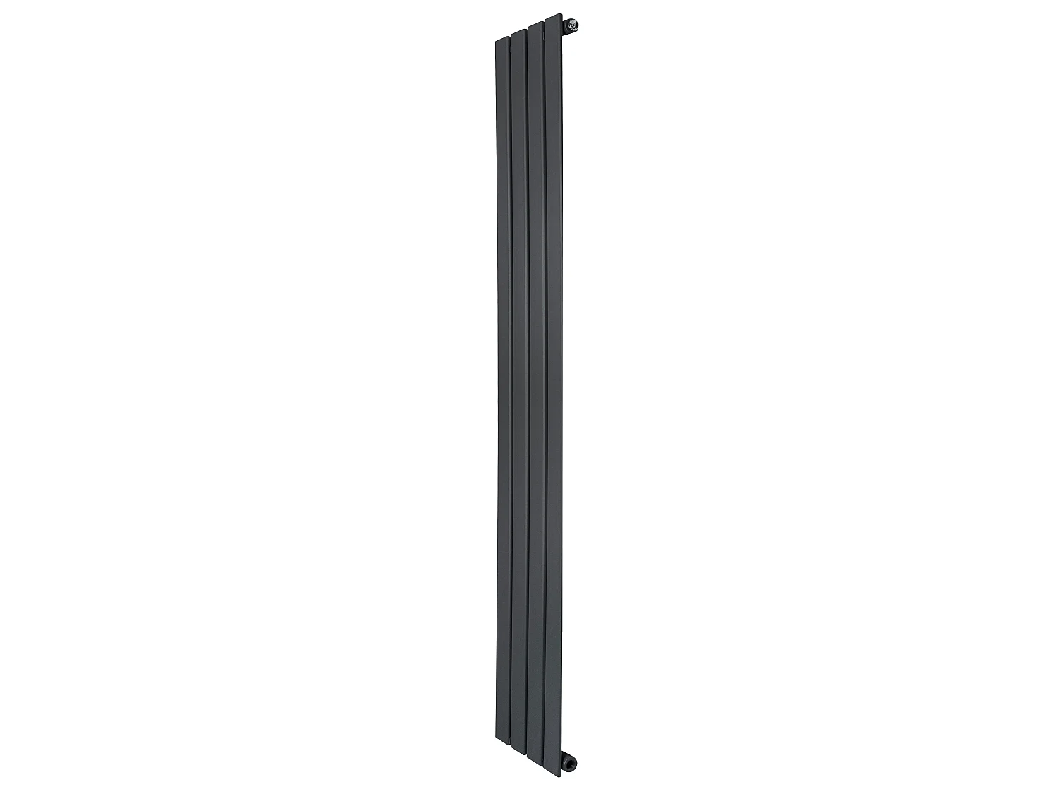 Flat enkeltsøyle-radiator - 1600 x 280 mm - antrasittgrå