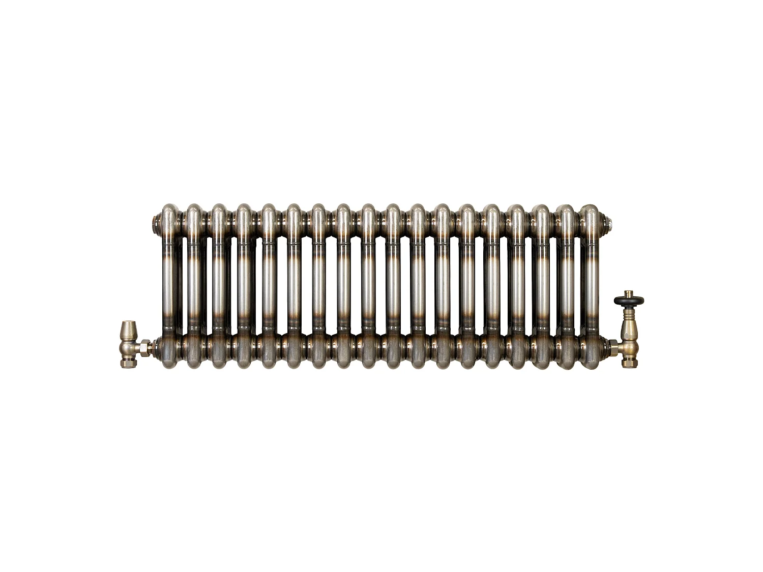 Klassischer 2-Säulen-Heizkörper mit TRV  – 300 x 830 mm – Rohmetall