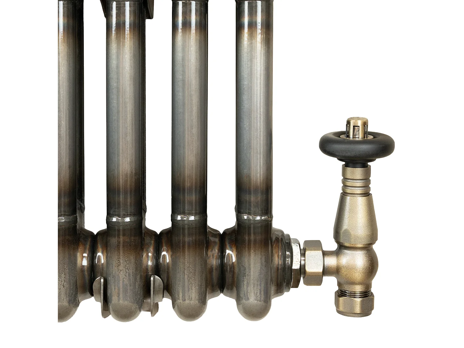 Klassischer 2-Säulen-Heizkörper mit TRV  – 300 x 830 mm – Rohmetall