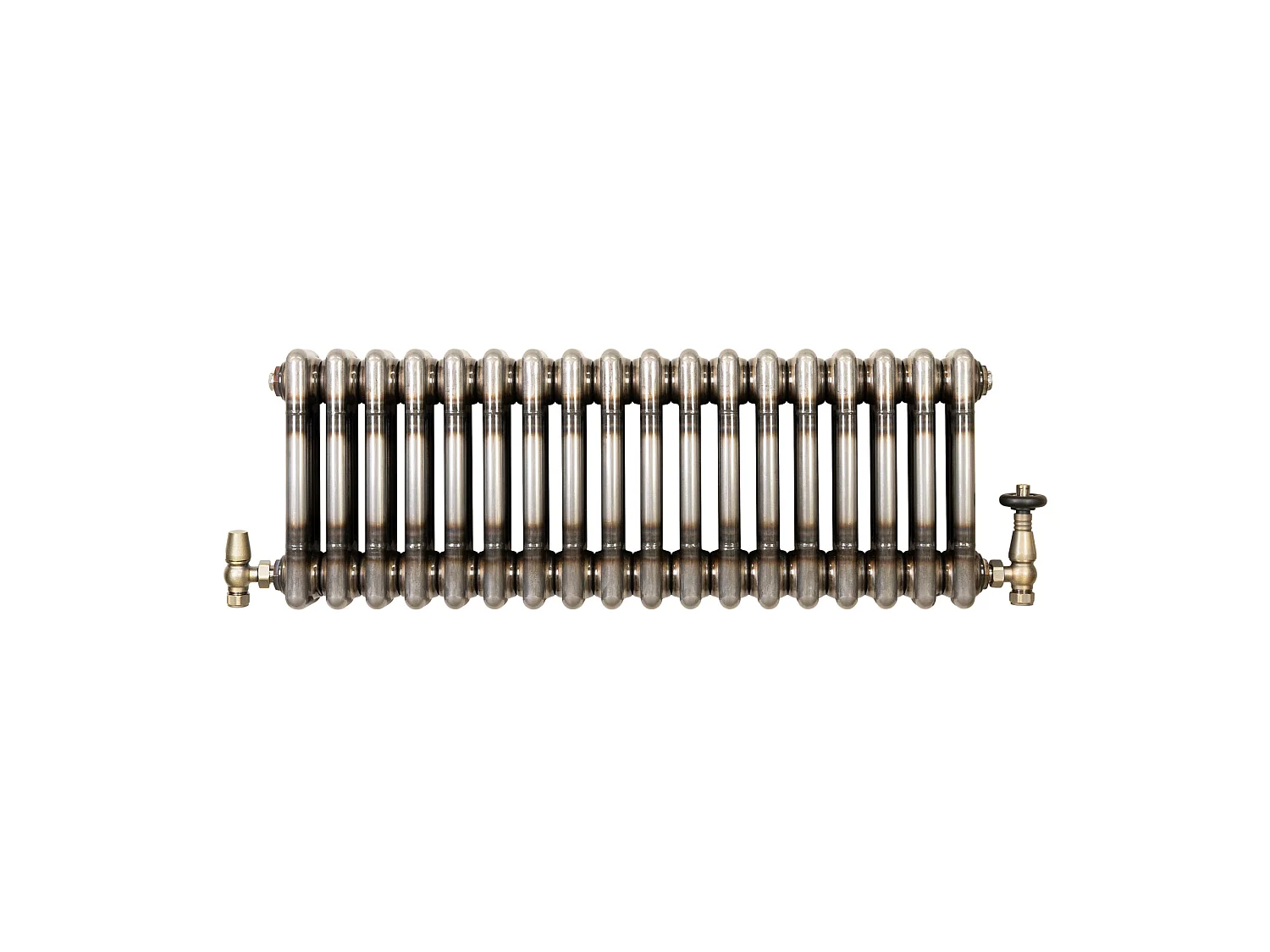 Klassischer 3-Säulen-Heizkörper mit TRV – 300 x 830 mm - Rohmetall