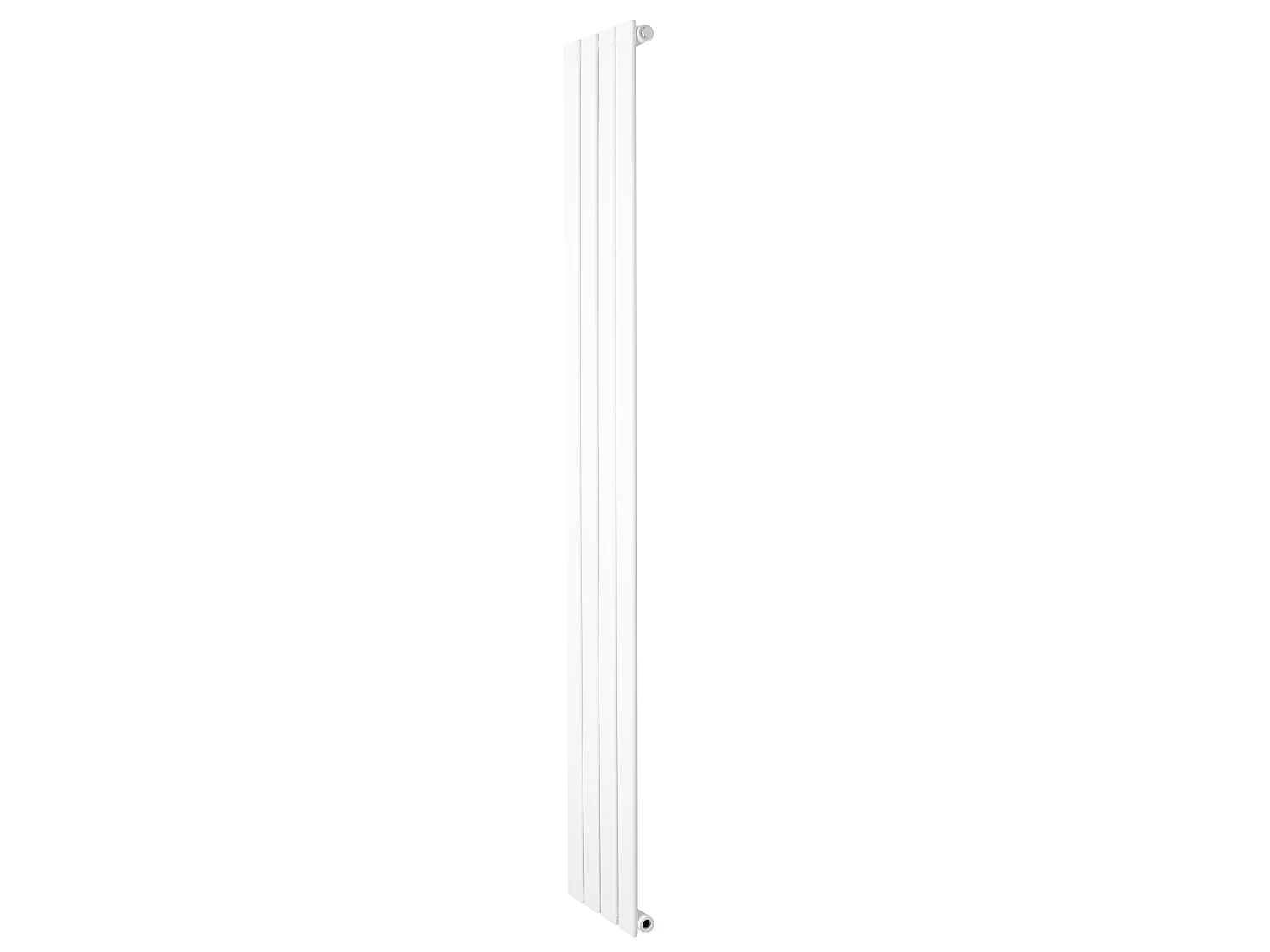 Flat enkeltsøyle-radiator - 1800 x 280 mm - hvit