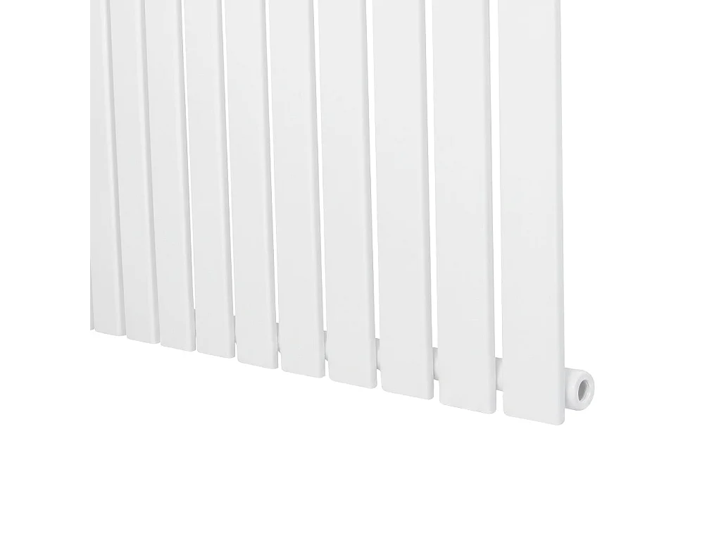 Flat enkeltsøyle-radiator - 1800 x 280 mm - hvit