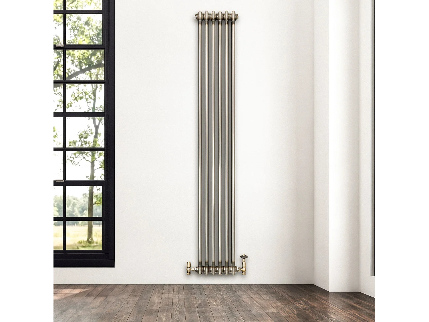 Tradisjonell 2-kolonne radiator - 1800 x 290 mm - Råmetall