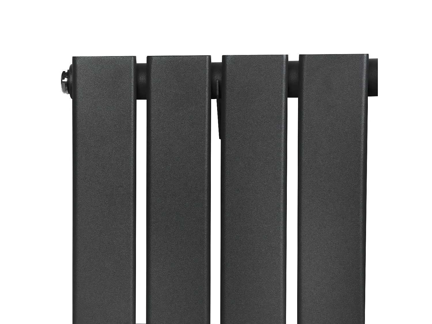 Flat enkeltsøyle-radiator - 1600 x 420 mm - Antrasittgrå