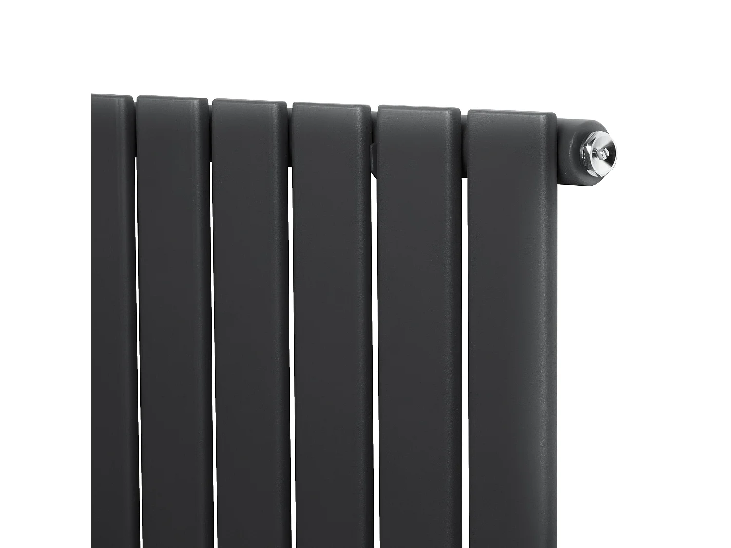 Flat enkeltsøyle-radiator - 1800 x 280 mm - antrasittgrå