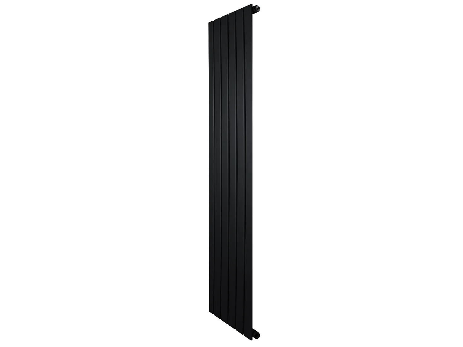 Flat enkeltsøyle-radiator - 1600 x 420 mm - Svart