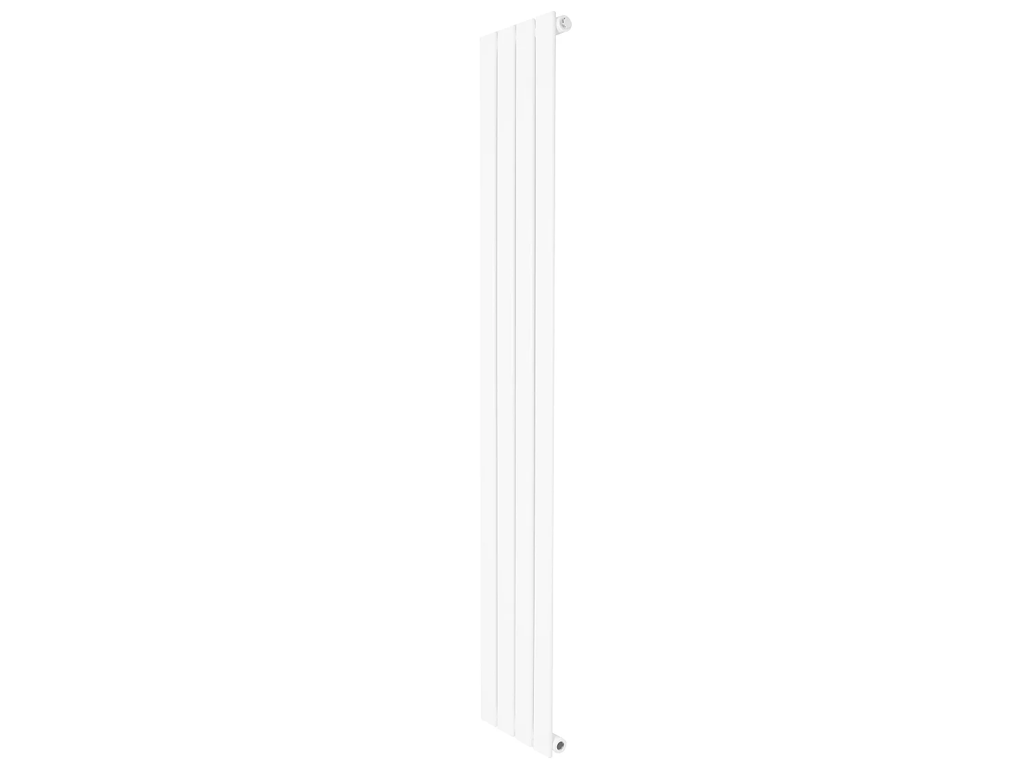 Flat enkeltsøyle-radiator - 1600 x 280 mm - hvit