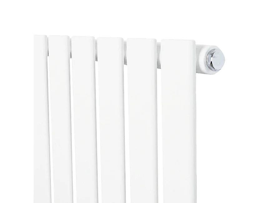 Flat enkeltsøyle-radiator - 1600 x 280 mm - hvit