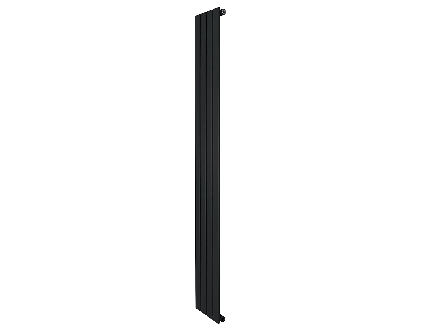 Flat enkeltsøyle-radiator - 1800 x 280 mm - Svart