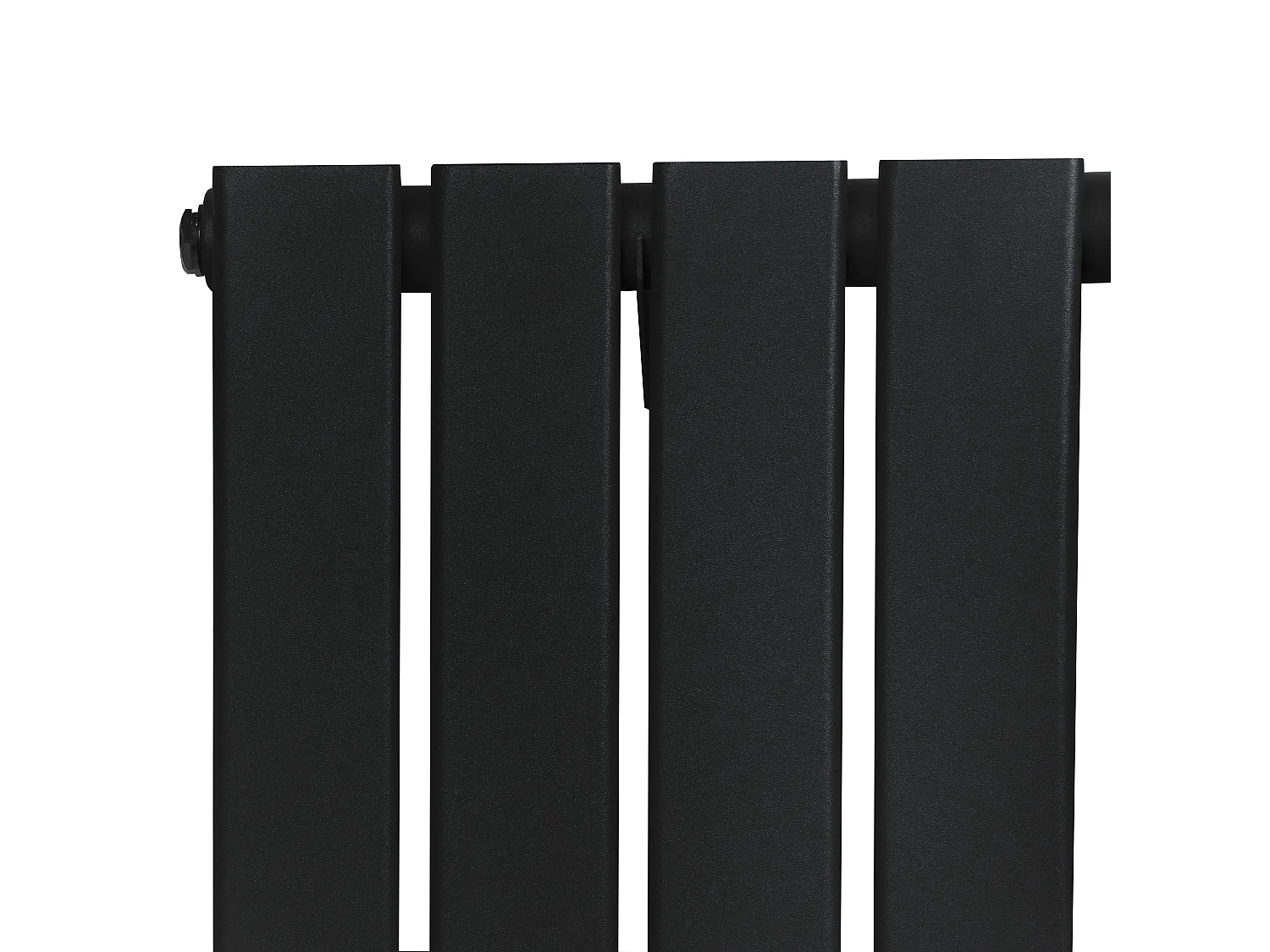 Flat enkeltsøyle-radiator - 1800 x 280 mm - Svart