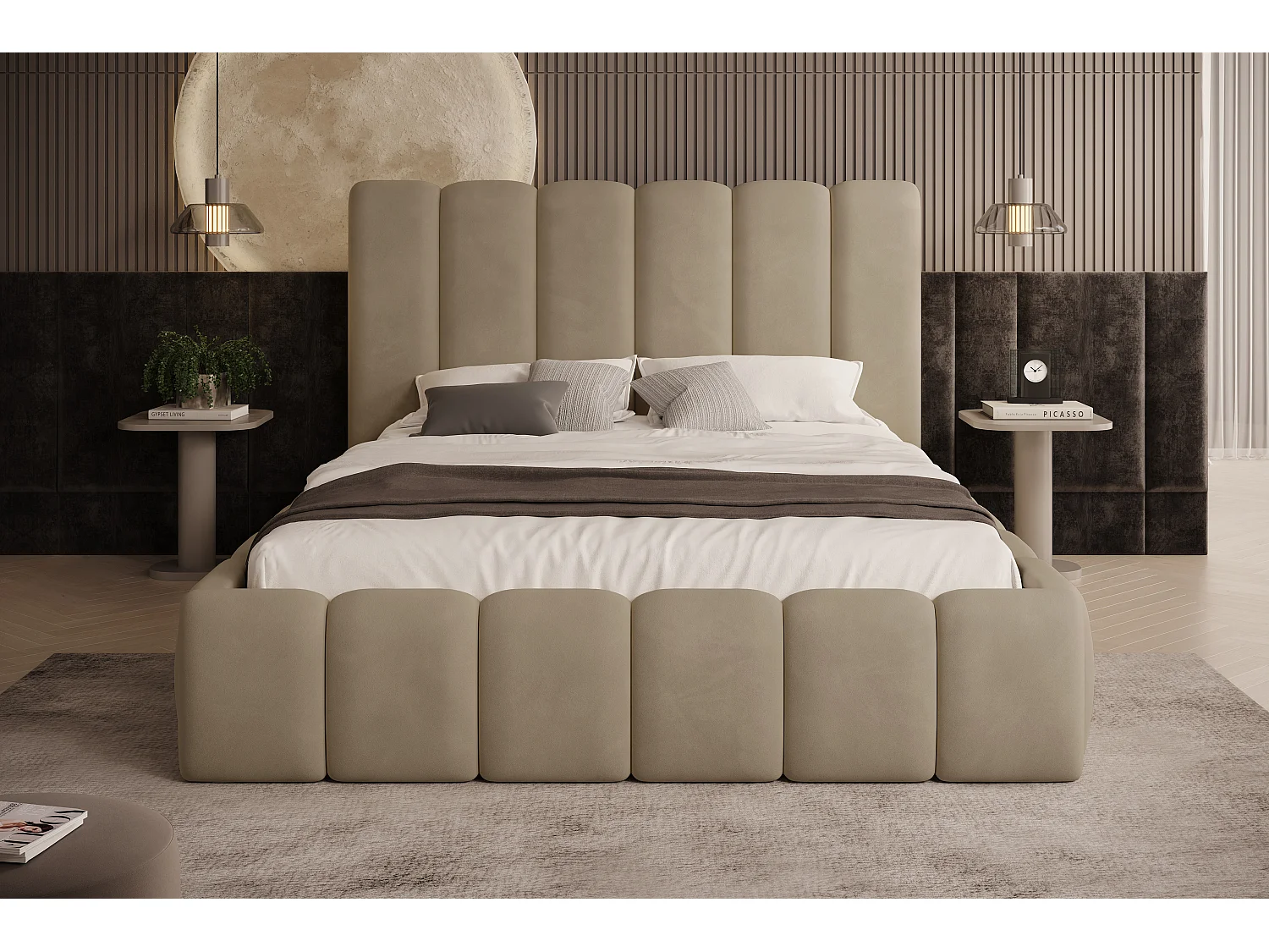 Polsterbett Vilo 140x200 mit Bettkasten und Stabilem Metallgestell