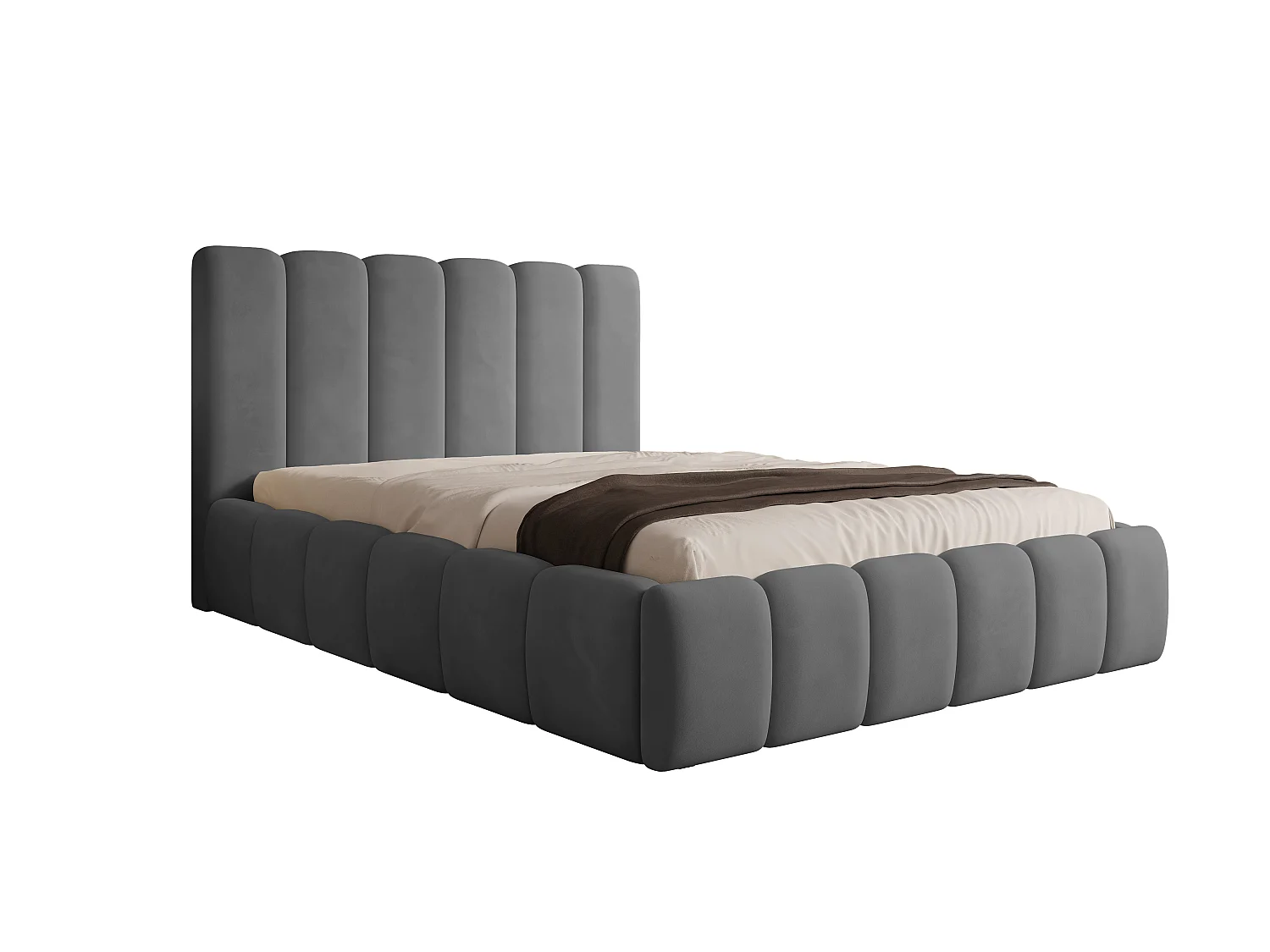 Polsterbett Vilo 140x200 mit Bettkasten und Stabilem Metallgestell