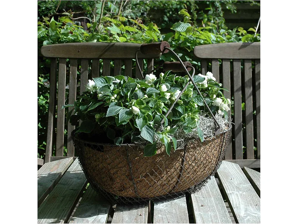 Panier fil de fer brun antique (Lot de 3)