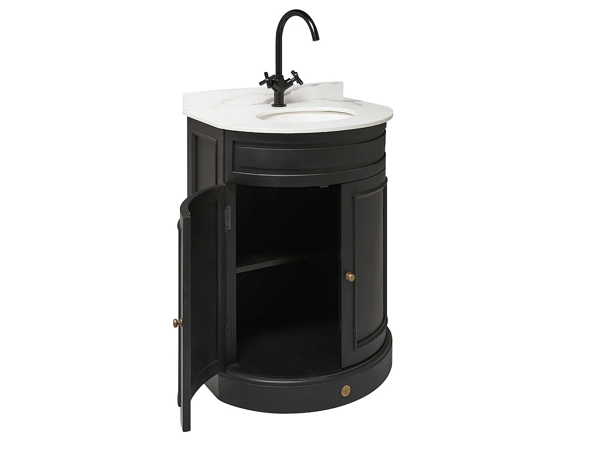 Meuble de lavabo noir mini HAUSMLANN