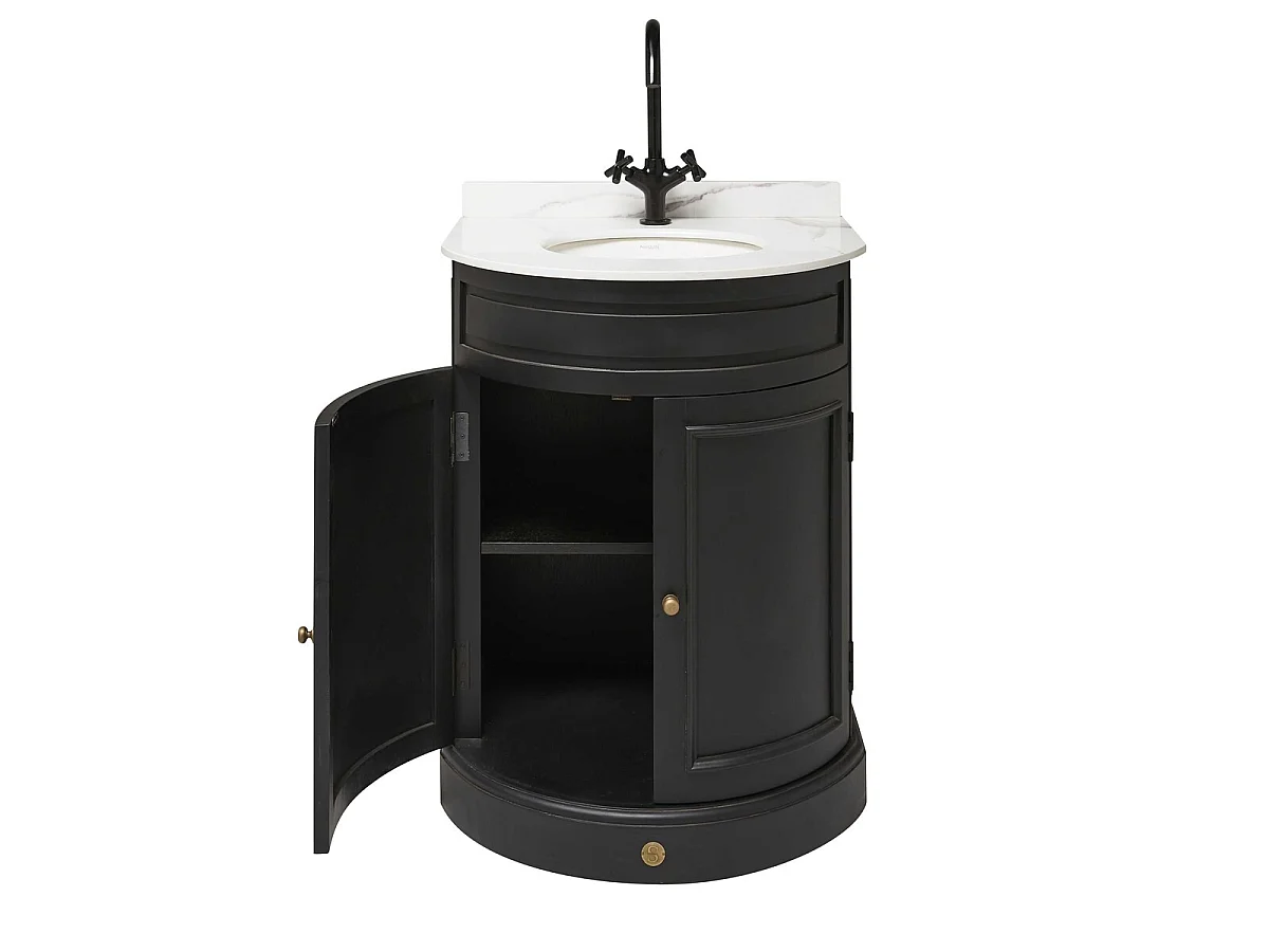 Meuble de lavabo noir mini HAUSMLANN