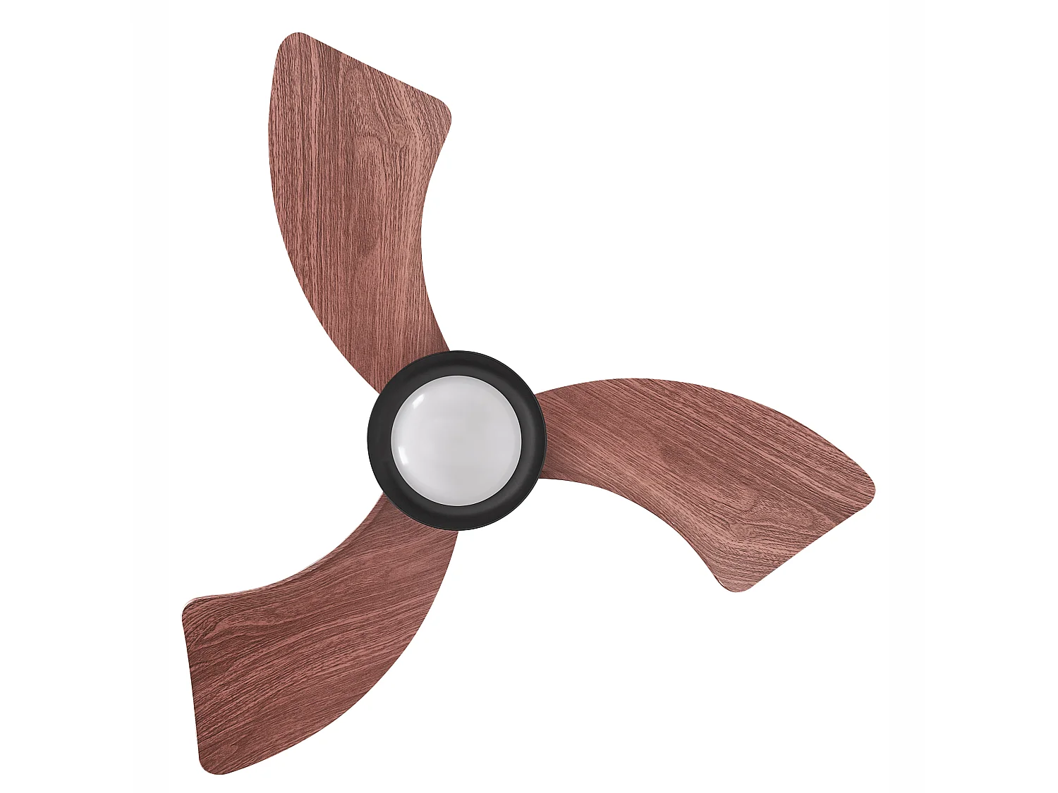 Ventilateur de plafond avec lampe HAINES Avec télécommande LED Noir