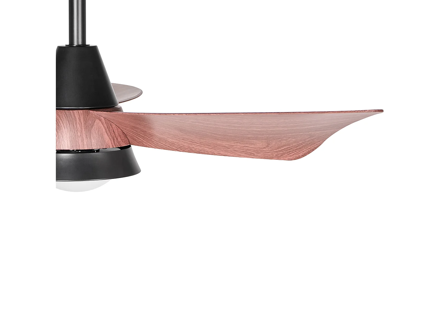 Ventilateur de plafond avec lampe HAINES Avec télécommande LED Noir