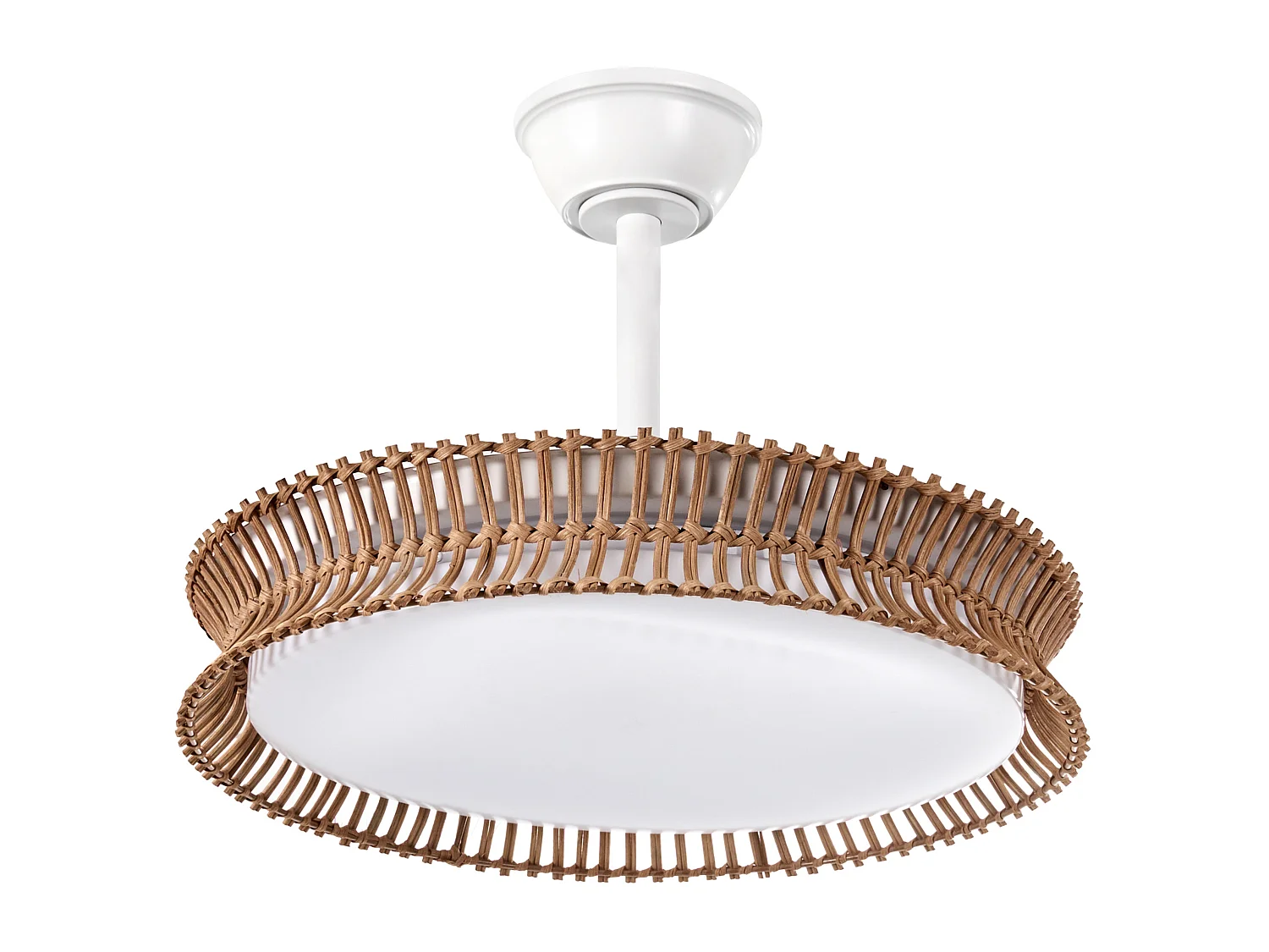 Ventilateur de plafond avec lampe OLETA Avec télécommande LED Blanc
