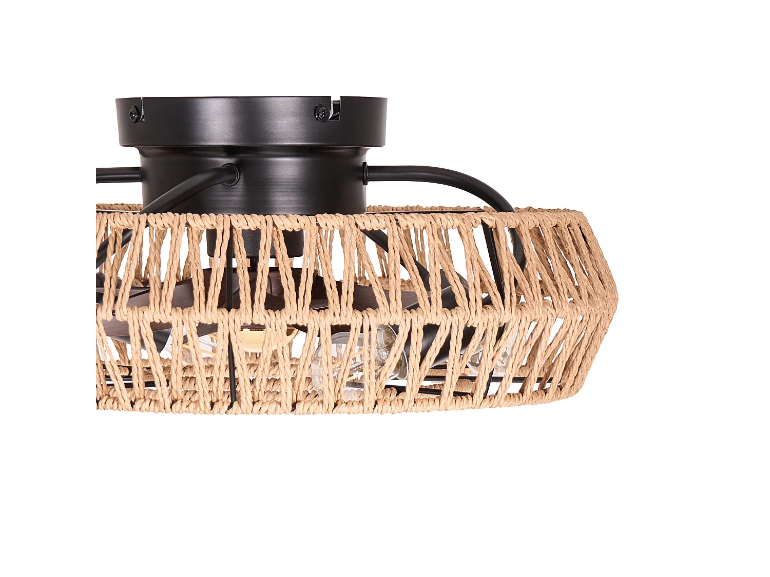 Ventilateur de plafond avec lampe APOPKA Avec télécommande Naturel