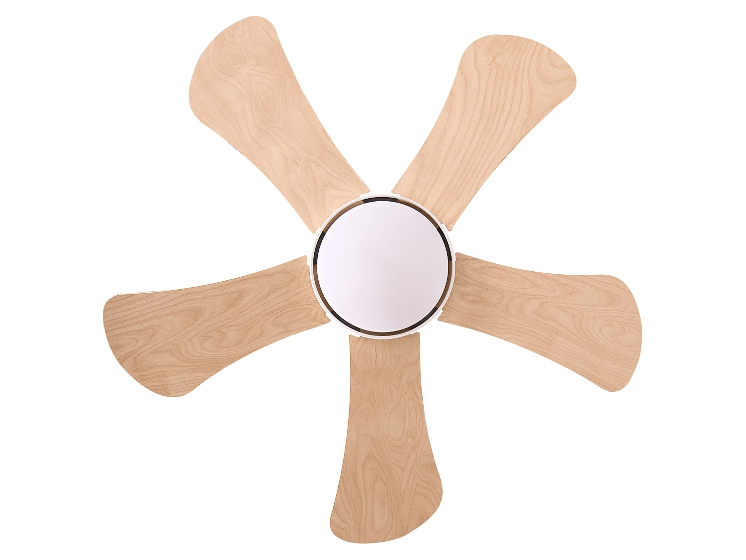 Ventilateur de plafond avec lampe BIVENS Avec télécommande LED Beige clair