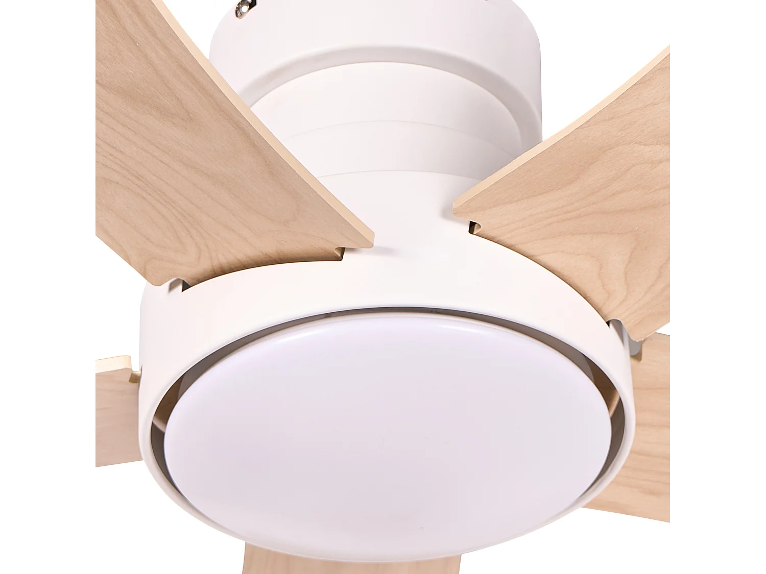 Ventilateur de plafond avec lampe BIVENS Avec télécommande LED Beige clair