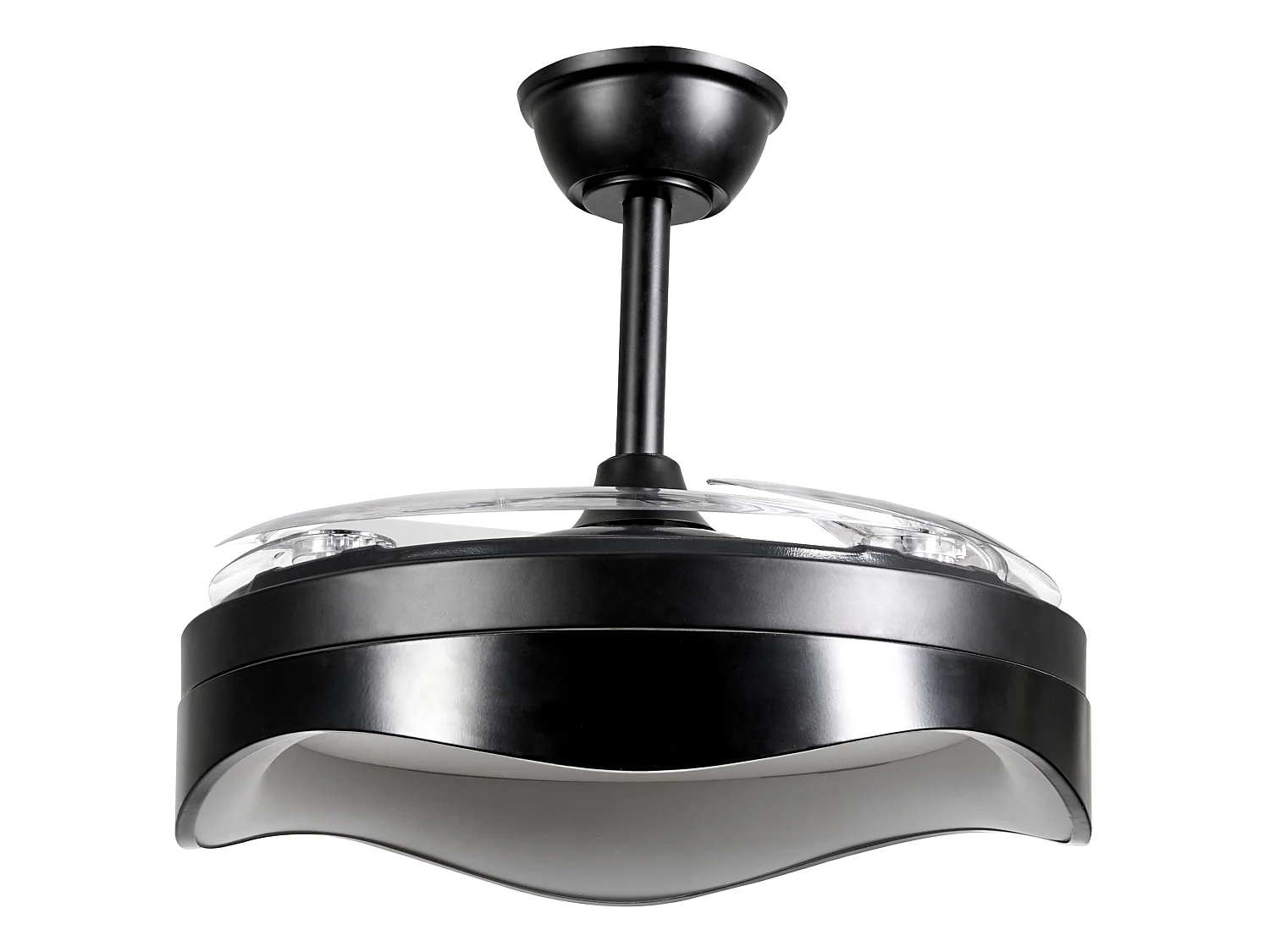 Ventilateur de plafond avec lampe ETONIA Avec télécommande LED Noir