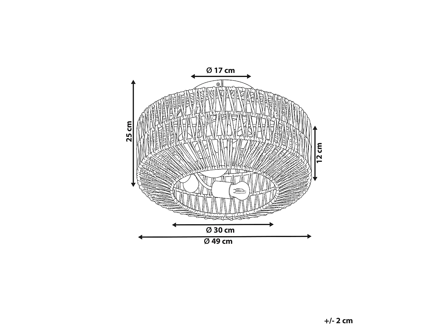Ventilateur de plafond avec lampe ESTERO Avec télécommande Marron