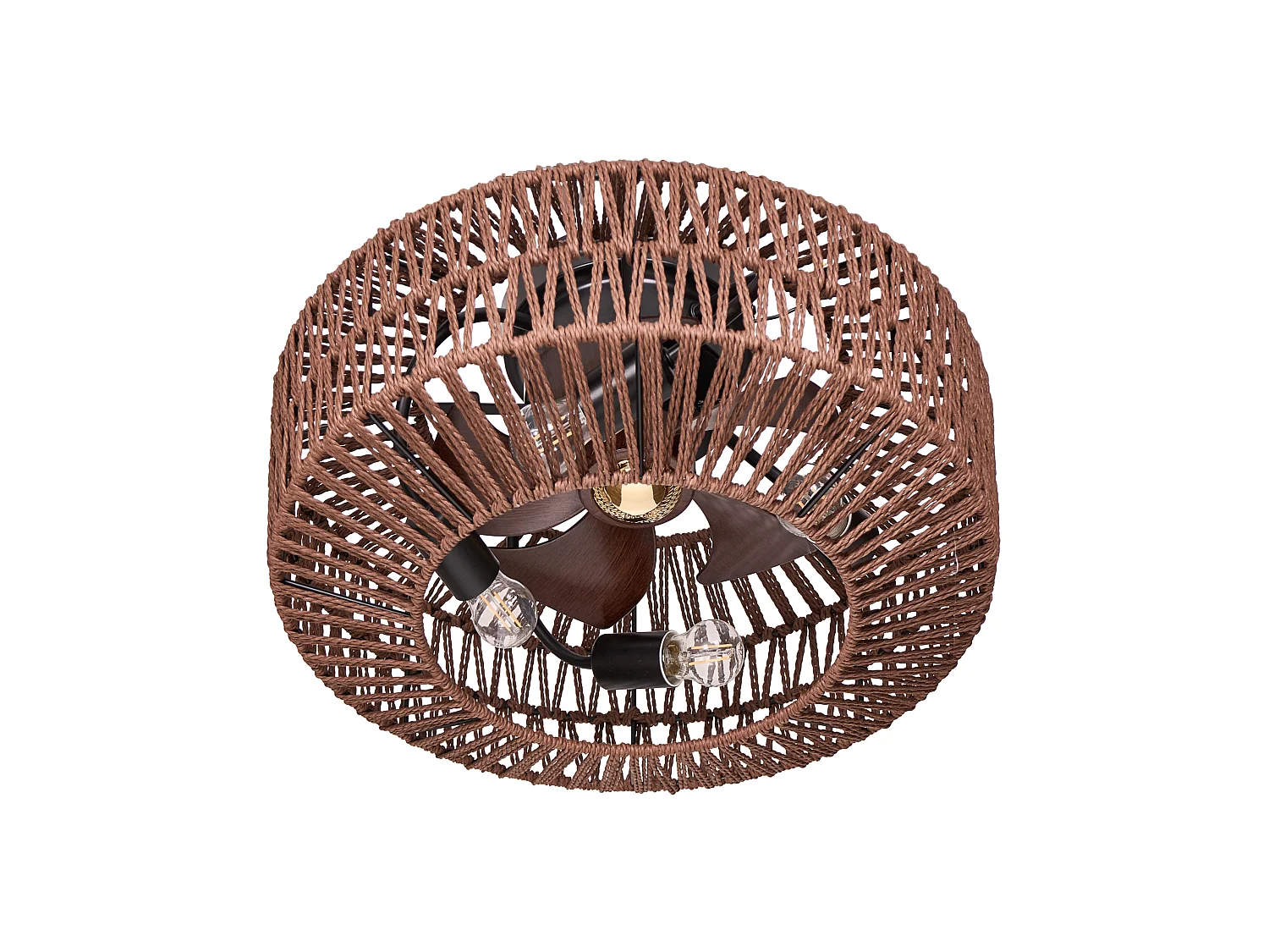 Ventilateur de plafond avec lampe ESTERO Avec télécommande Marron