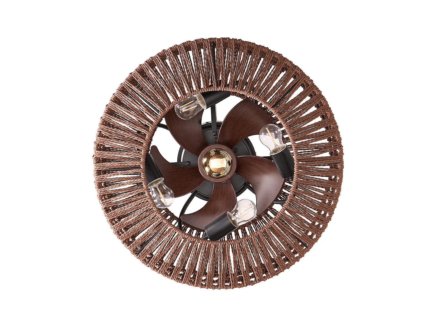 Ventilateur de plafond avec lampe ESTERO Avec télécommande Marron