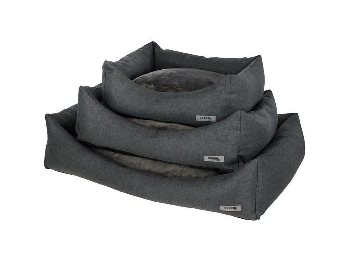 KERBL Platin Ortho Memory Foam Hondenbed, Grijs, Kleine volwassen honden, 80 x 60 x 25 cm