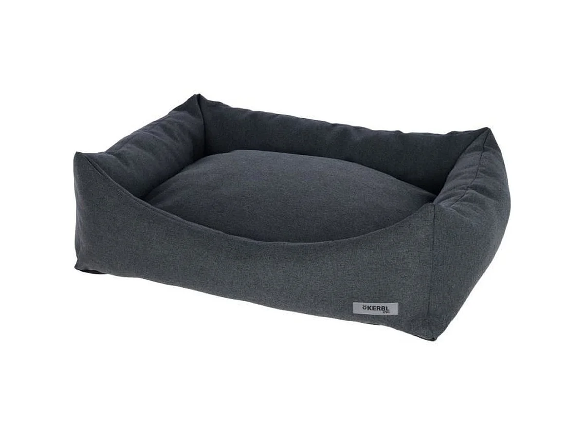 KERBL Platin Ortho Memory Foam Hondenbed, Grijs, Kleine volwassen honden, 80 x 60 x 25 cm