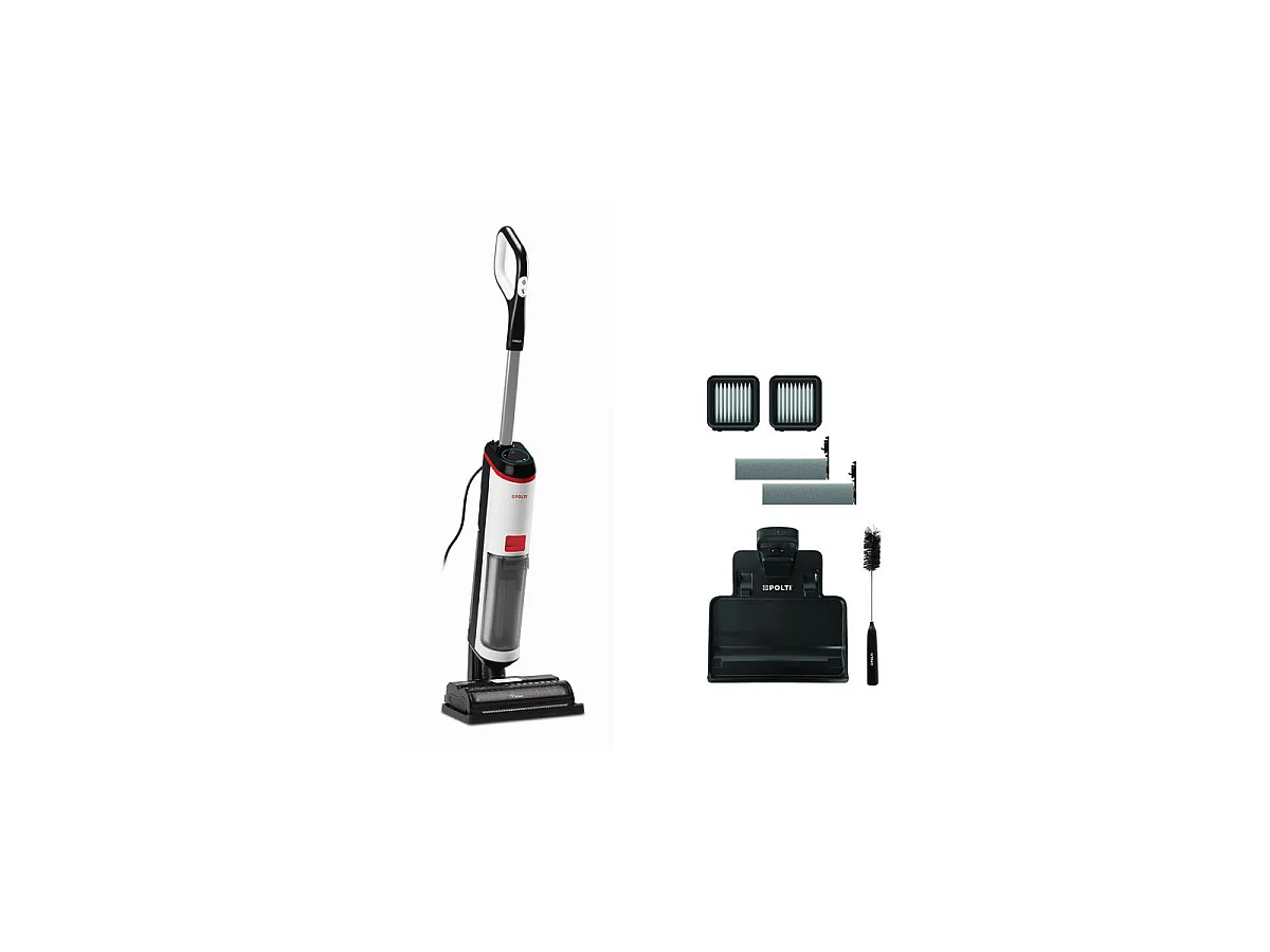 Polti RollySteam WD10C 2-in-1 Stofzuiger en Stoommop met LED-licht en Zelfreinigend Systeem