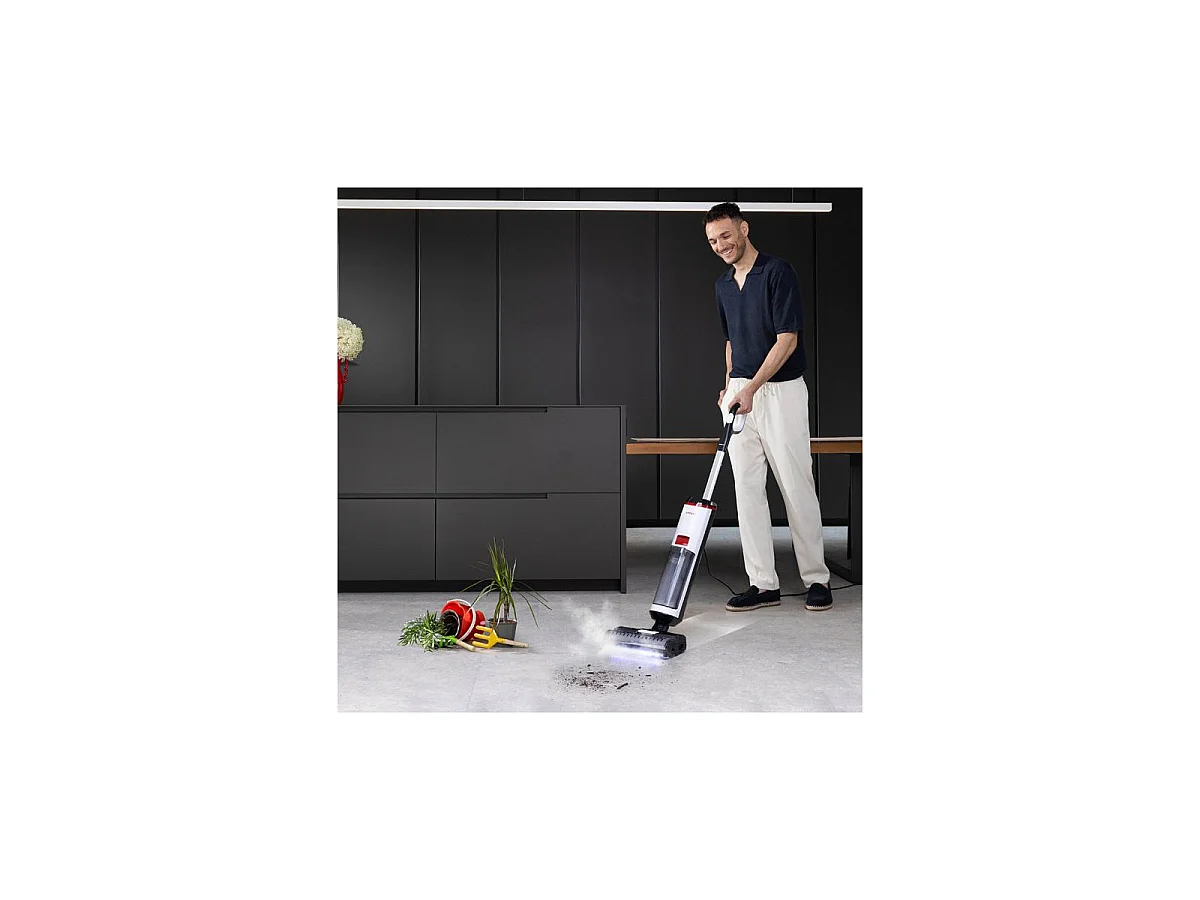 Polti RollySteam WD10C 2-in-1 Stofzuiger en Stoommop met LED-licht en Zelfreinigend Systeem