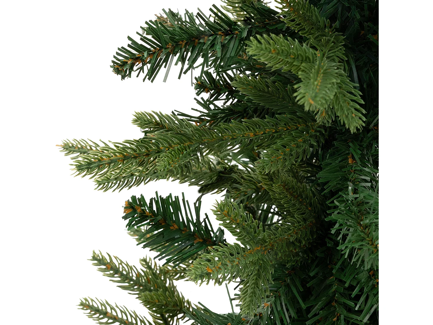 ECD Germany Albero di Natale Slim Artificiale 150 cm Decorazioni Natalizie Albero Natalizio Verde Realistico per Interni con Base Stabile e 689 Rami