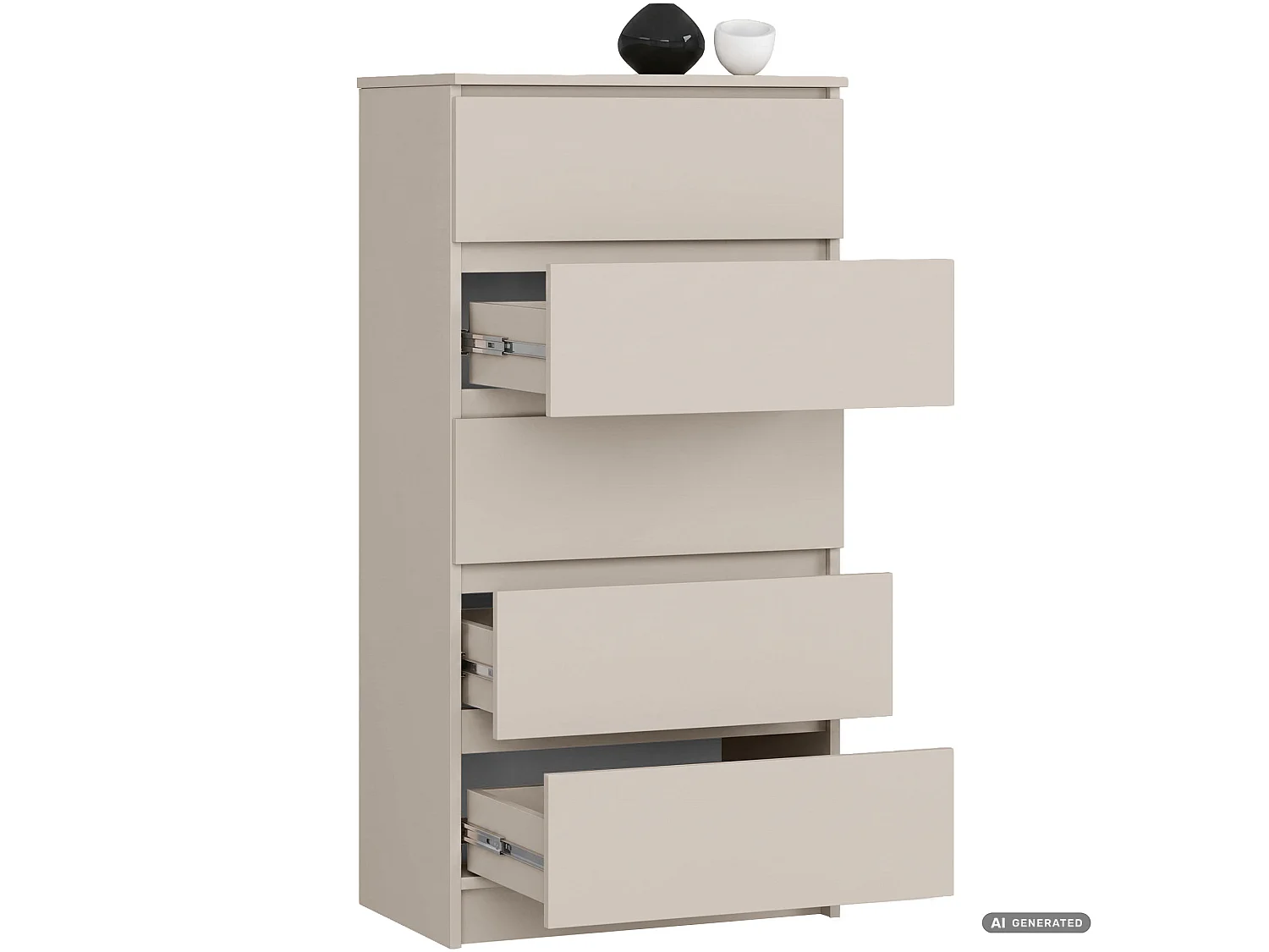 Commode K60 Cachemire 60 cm 5 tiroirs 60x40x121 cm