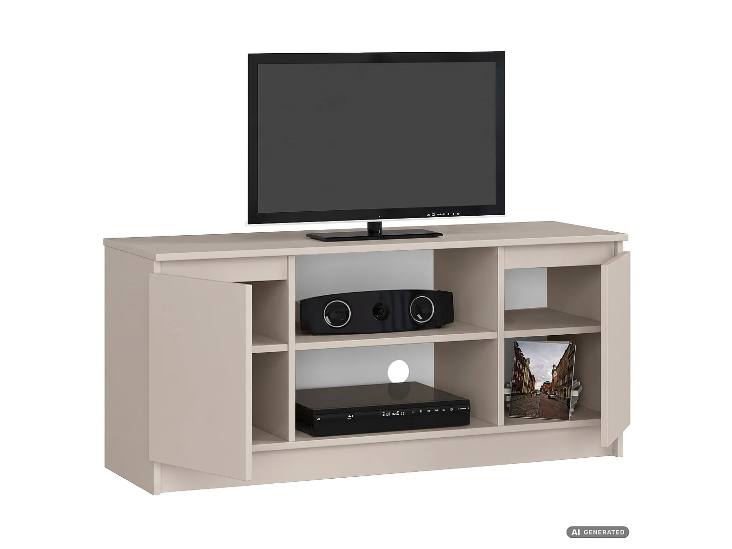 Szafka RTV Kaszmir 120 cm 2 drzwi 2 półki 120x40x55 cm