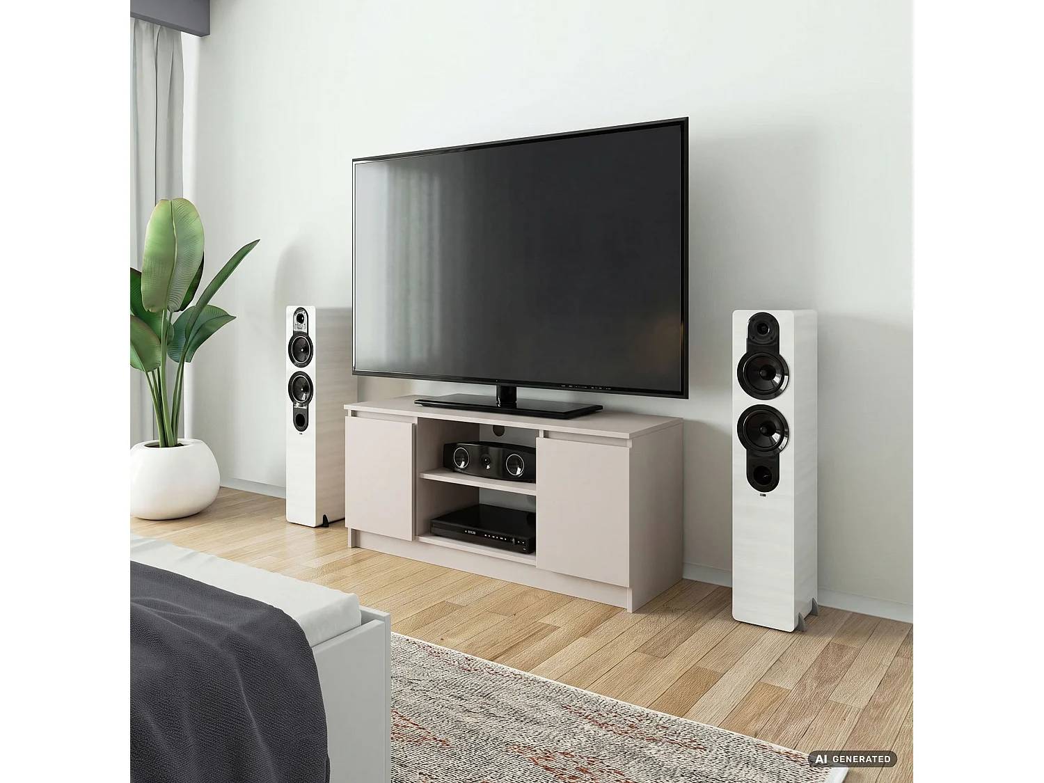 Szafka RTV Kaszmir 120 cm 2 drzwi 2 półki 120x40x55 cm